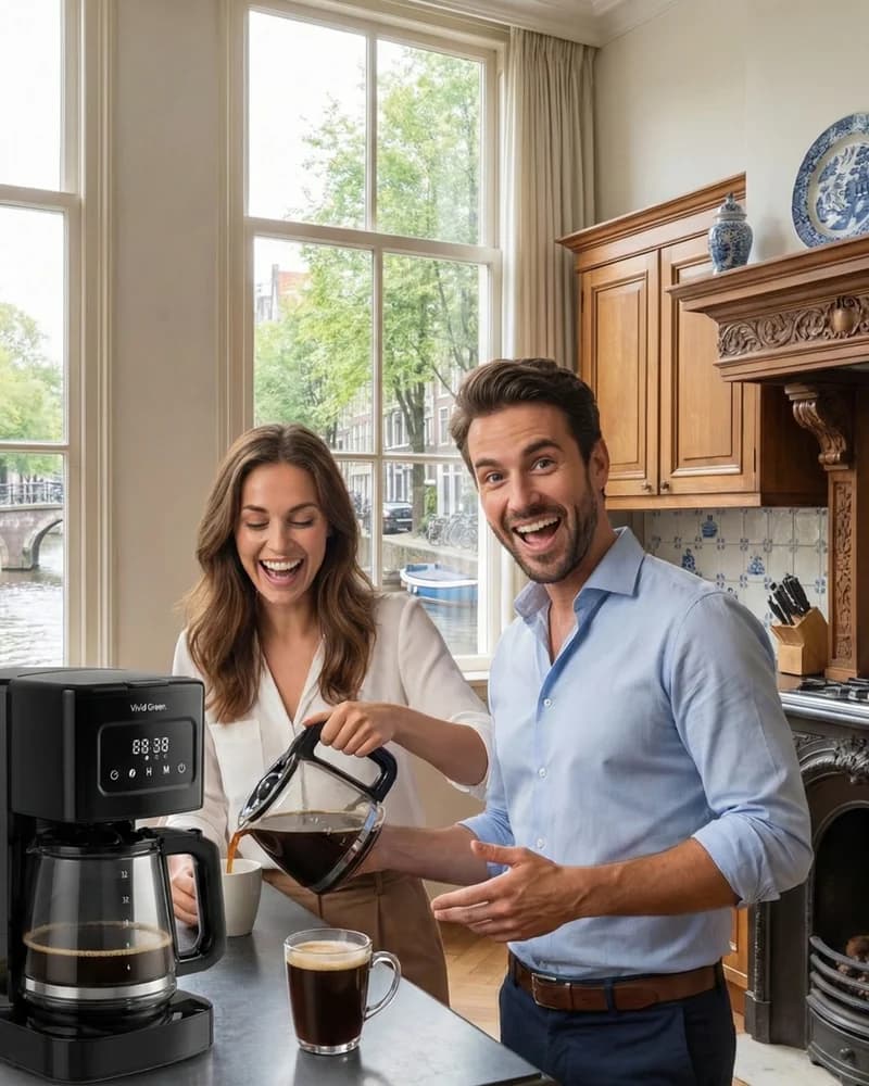 Vivid Green 1.8L filterkoffiemachine