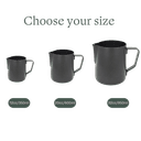 Rhinowares Stealth Milk Pitcher 600ml in mat zwart