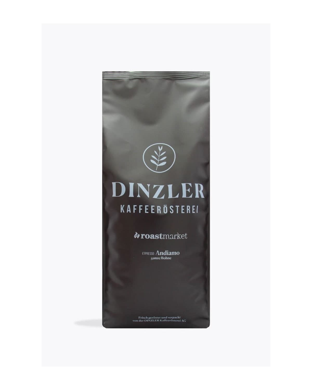Dinzler Espresso Andiamo 1kg pak met 50/50 arabica robusta blend