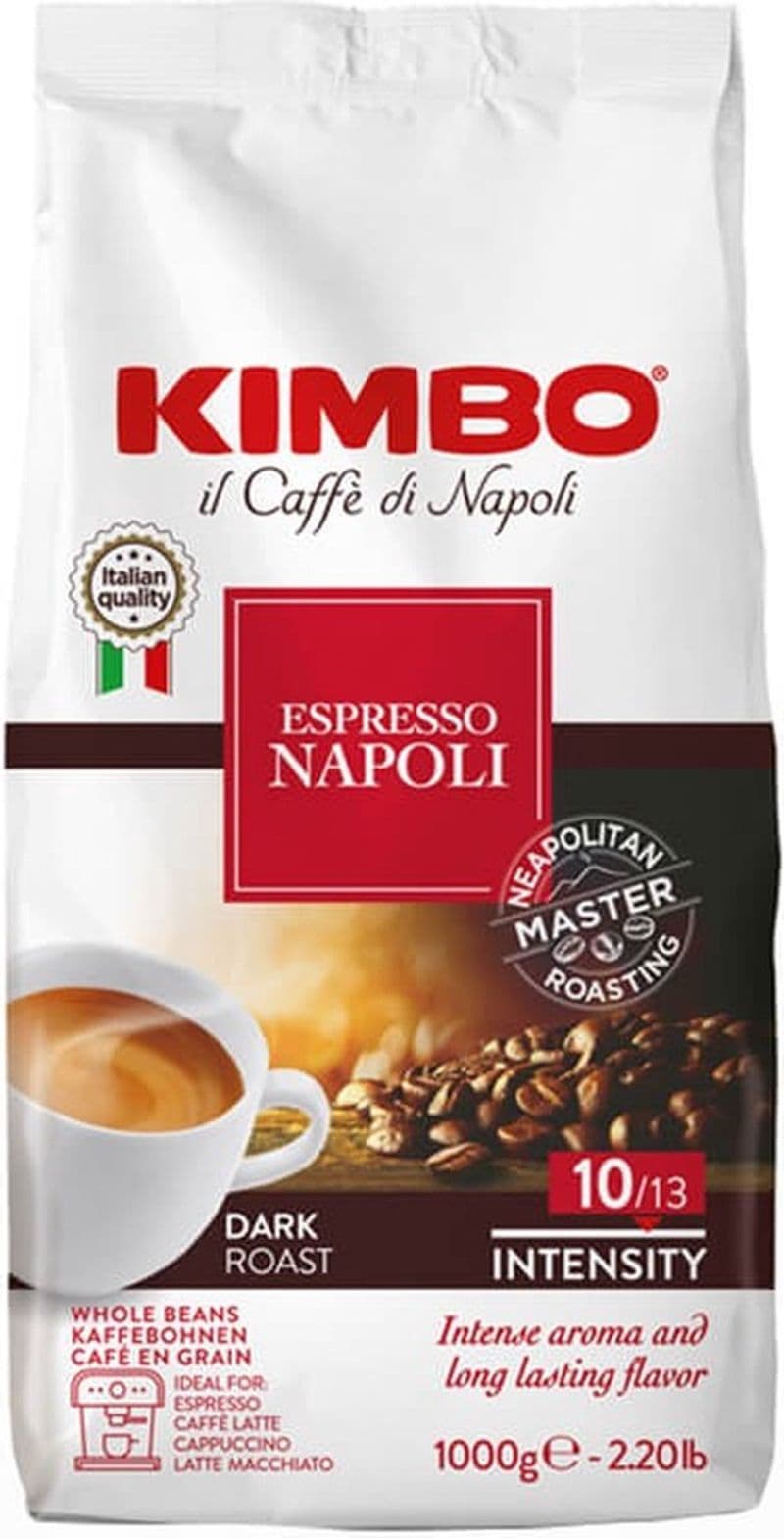 Kimbo Espresso Barista koffiebonen 1kg verpakking