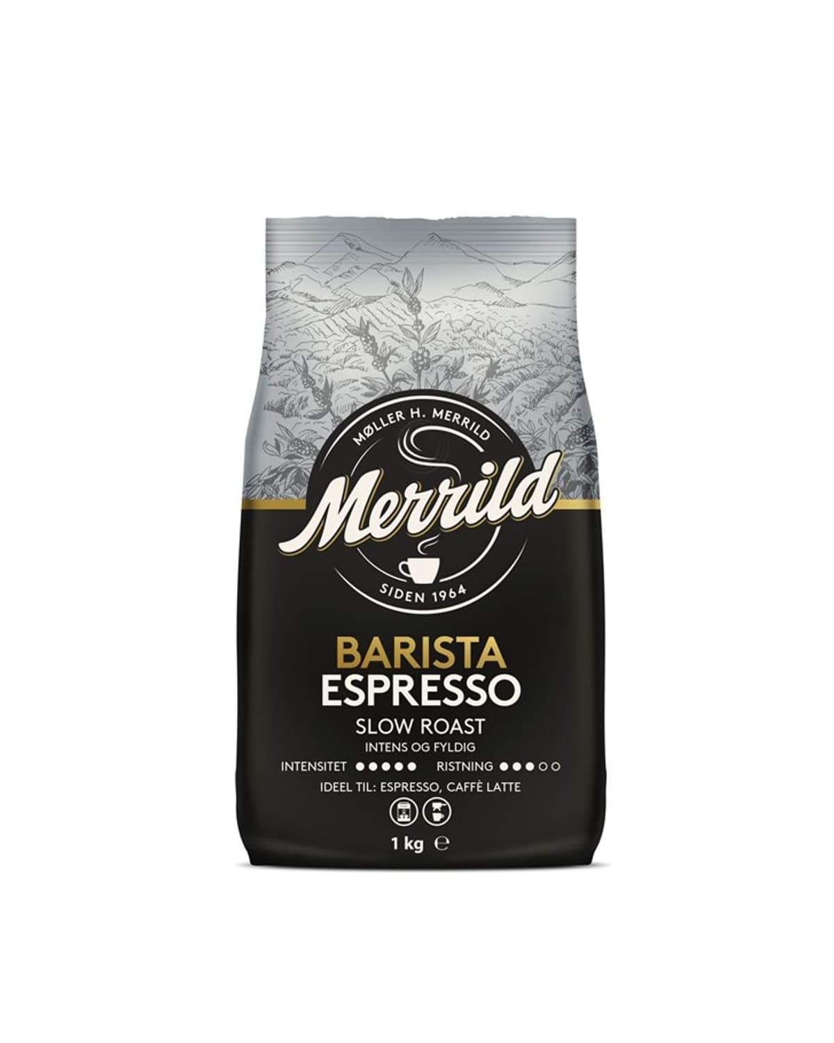 MERRILD Barista Espresso koffiebonen 1kg verpakking
