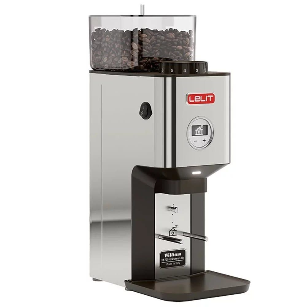 Lelit William PL72 espressomolen in gepolijst roestvrij staal