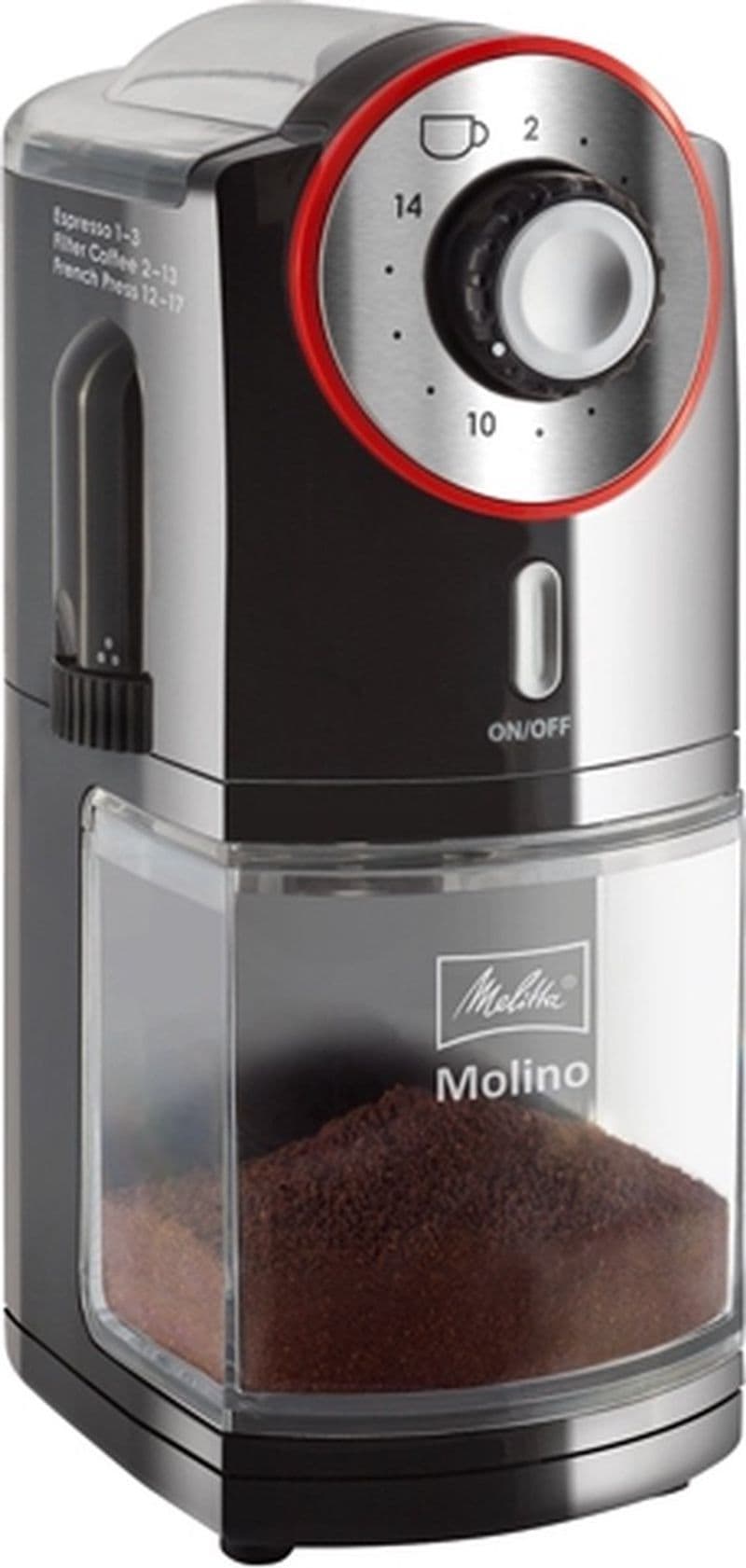 Melitta Molino elektrische koffiemolen in zwart
