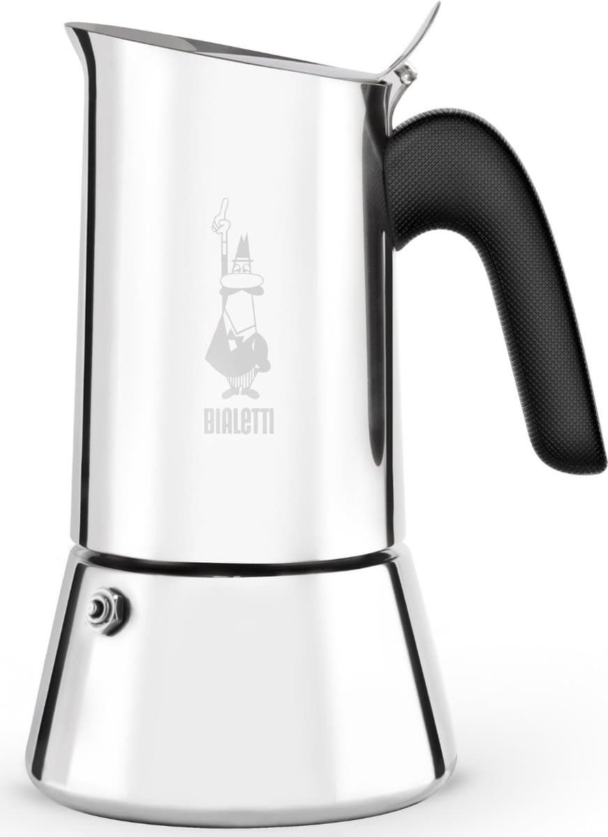Bialetti Venus 6-kops RVS moka pot op inductiekookplaat