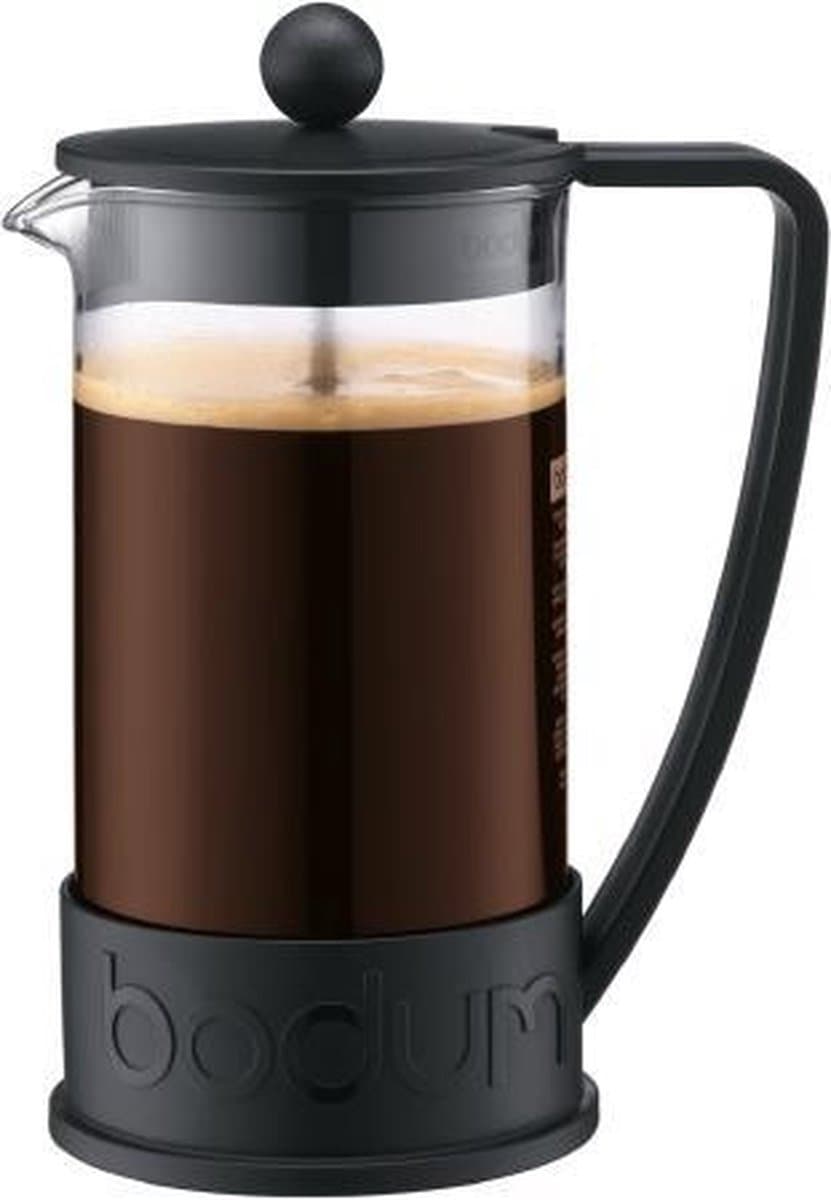 Bodum Brazil 1L French press in zwart kunststof frame