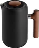 Fellow Clara French Press in mat zwart met walnoot handvat