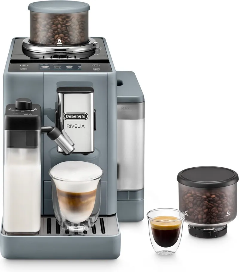 De'Longhi Rivelia EXAM440 volautomatische espressomachine in Pebble Grey