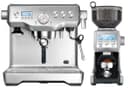 Sage Dynamic Duo set met Dual Boiler espressomachine en Smart Grinder Pro koffiemolen in stainless steel