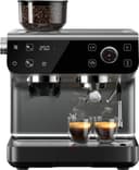WMF Espresso Pro halfautomatische pistonmachine in roestvrij staal met touchscreen en geïntegreerde molen