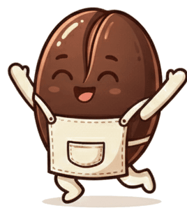 Juichende Koffienoob mascot